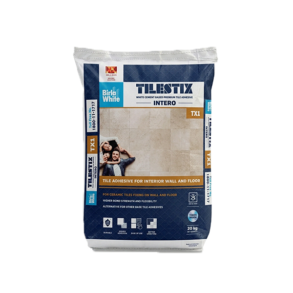 Birla White TX2 Tile Adhesive, White, 20 Kg Bag
